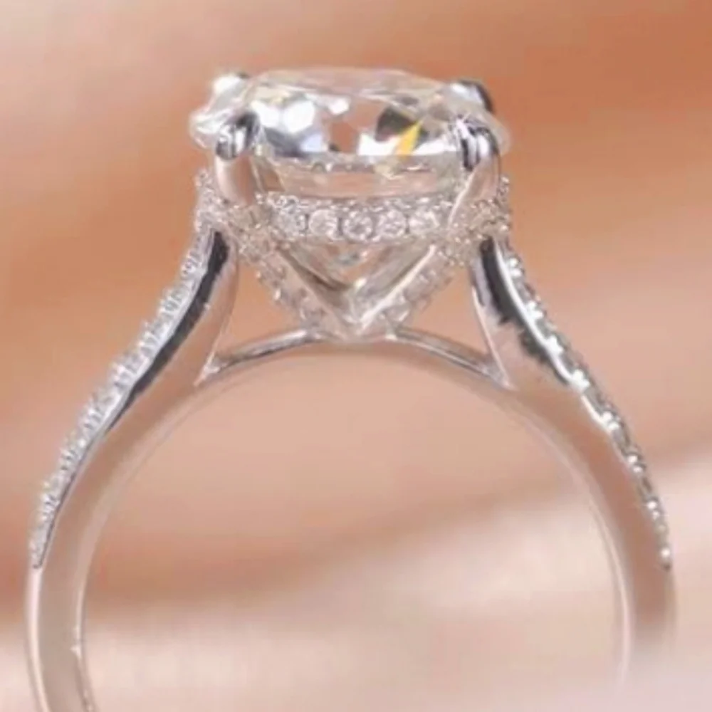 925 Sterling Silver 1.5 Carat MOISSANITE Engagement Ring NWT - Picture 6 of 7